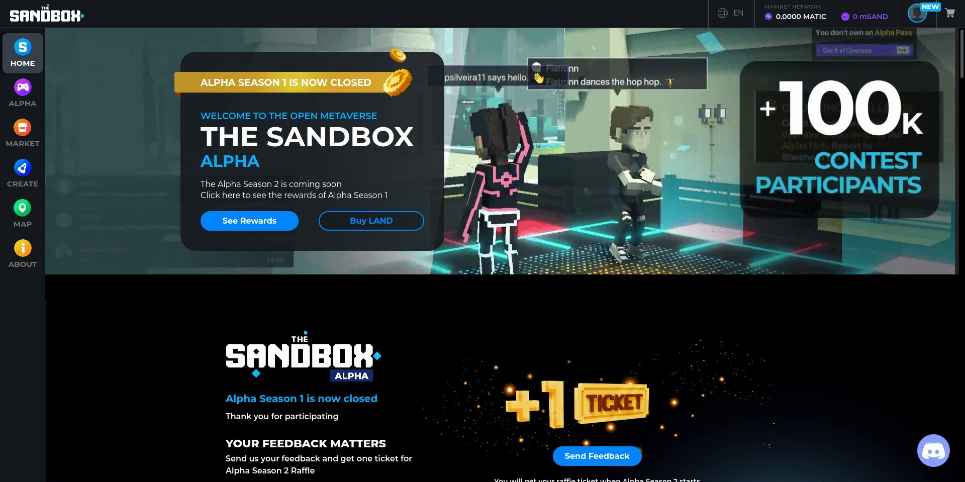 Sandbox, un metaverso en Polygon