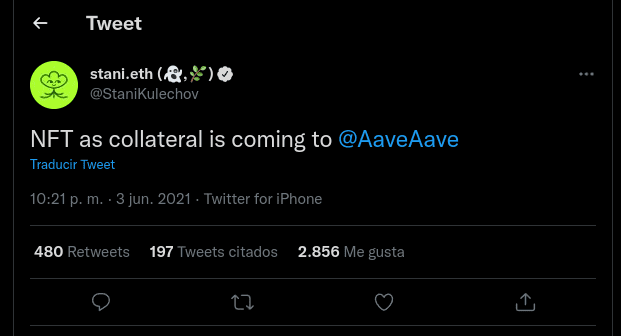 Aave, uniendo el DeFi y los NFT