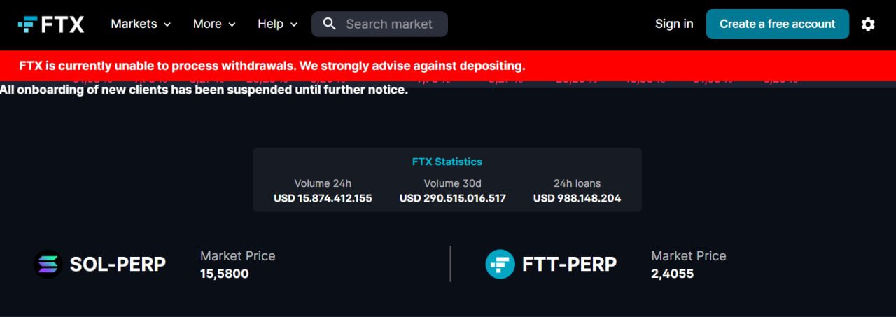 sitio web ftx