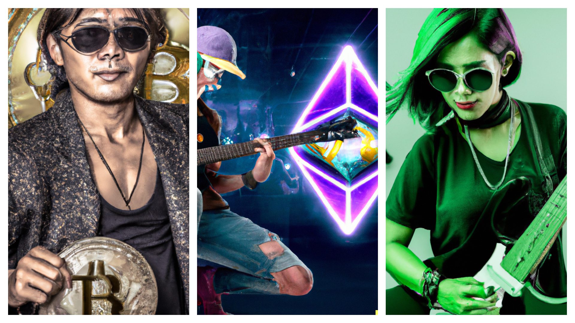 Así ve la IA las principales criptomonedas como rockstars