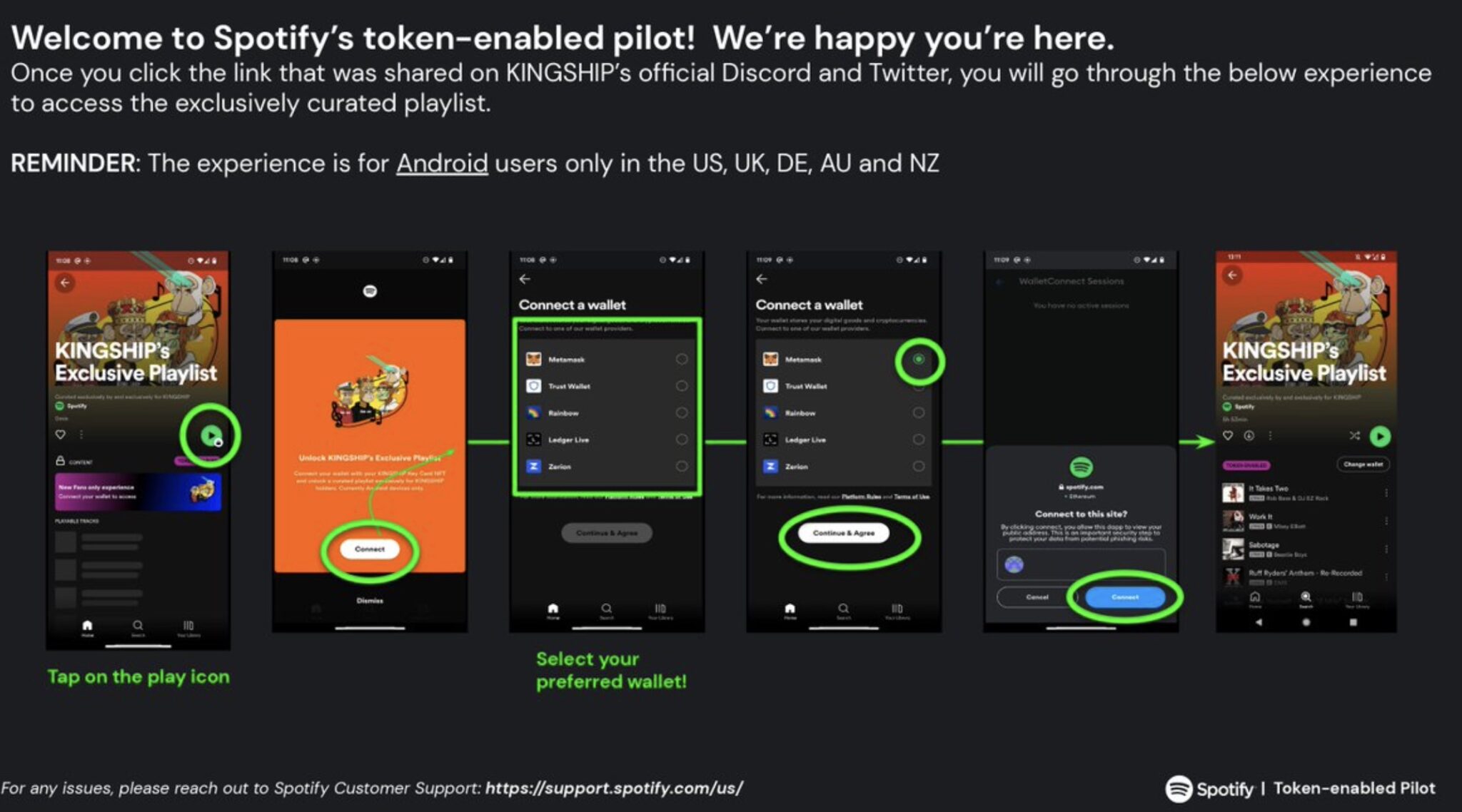Spotify implementa NFTs para escuchar música con billeteras cripto