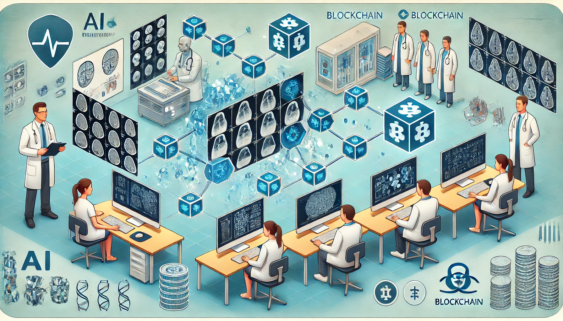 En el caso del desarrollo de un modelo de IA para la detección de enfermedades a partir de imágenes médicas, el uso de Blockchain para registrar cada etapa del proceso de entrenamiento