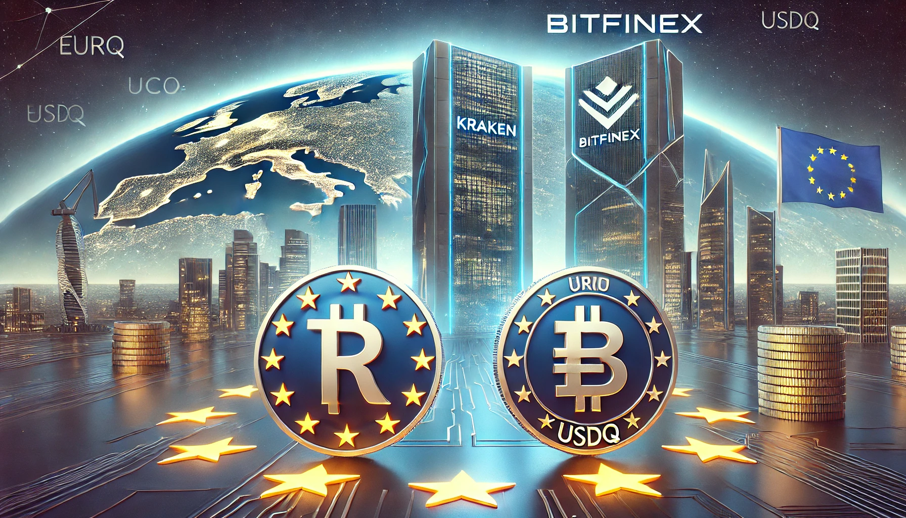 Kraken y Bitfinex se unen para emitir 2 stablecoins (MiCA) en la UE