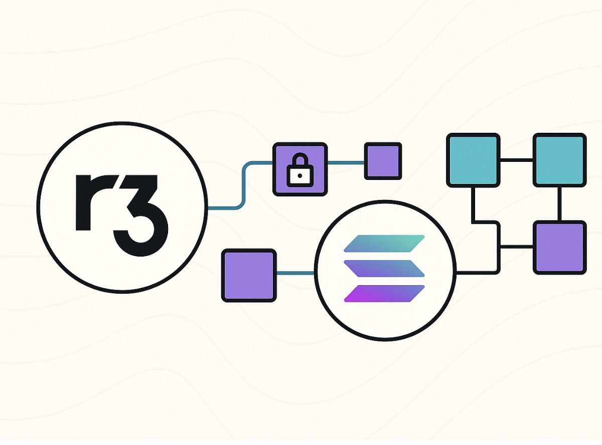 R3, Solana, blockchain pública, blockchain privada, activos tokenizados, RWA, finanzas descentralizadas, DeFi, finanzas tradicionales, TradFi, interoperabilidad blockchain, tokenización, Corda, infraestructura financiera, activos regulados,