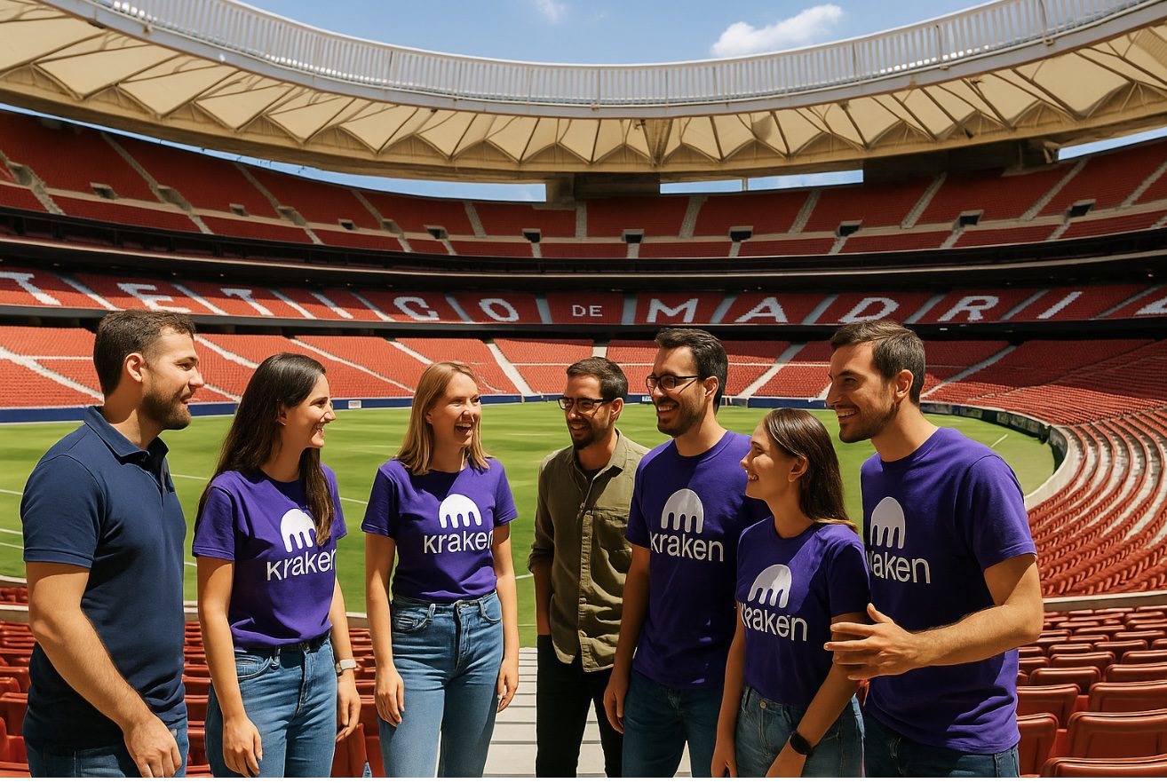 Kraken reúne esta tarde a la comunidad cripto en el estadio del Atlético de Madrid