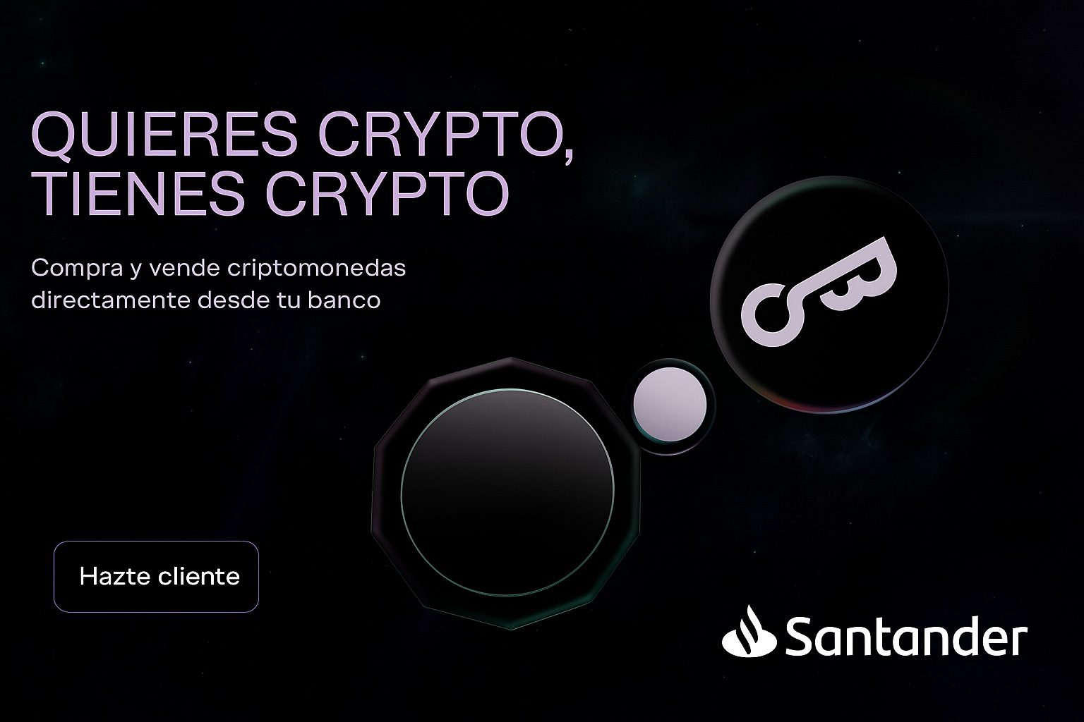 "Quieres crypto, tienes crypto": Santander hace de Bitcoin un producto de banca más