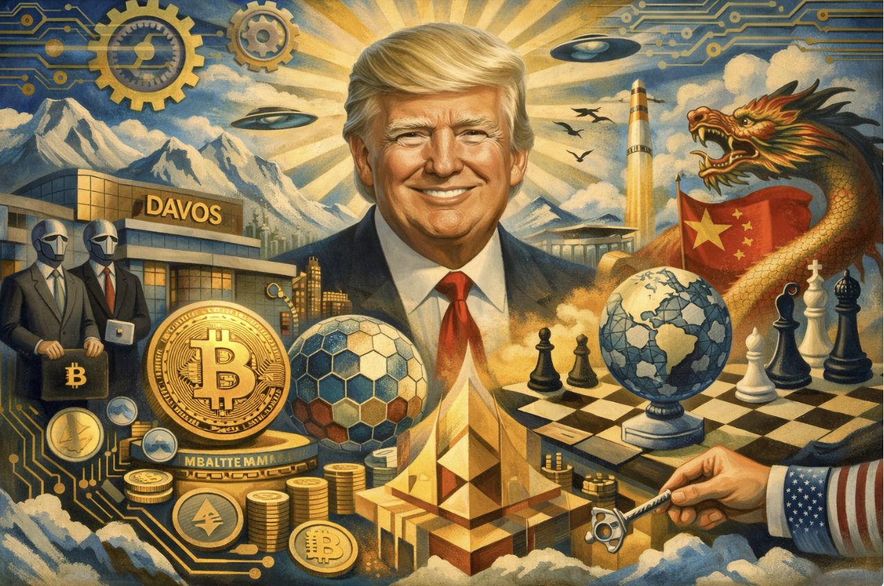 Las cripto en el nuevo mundo feliz de Trump en Davos