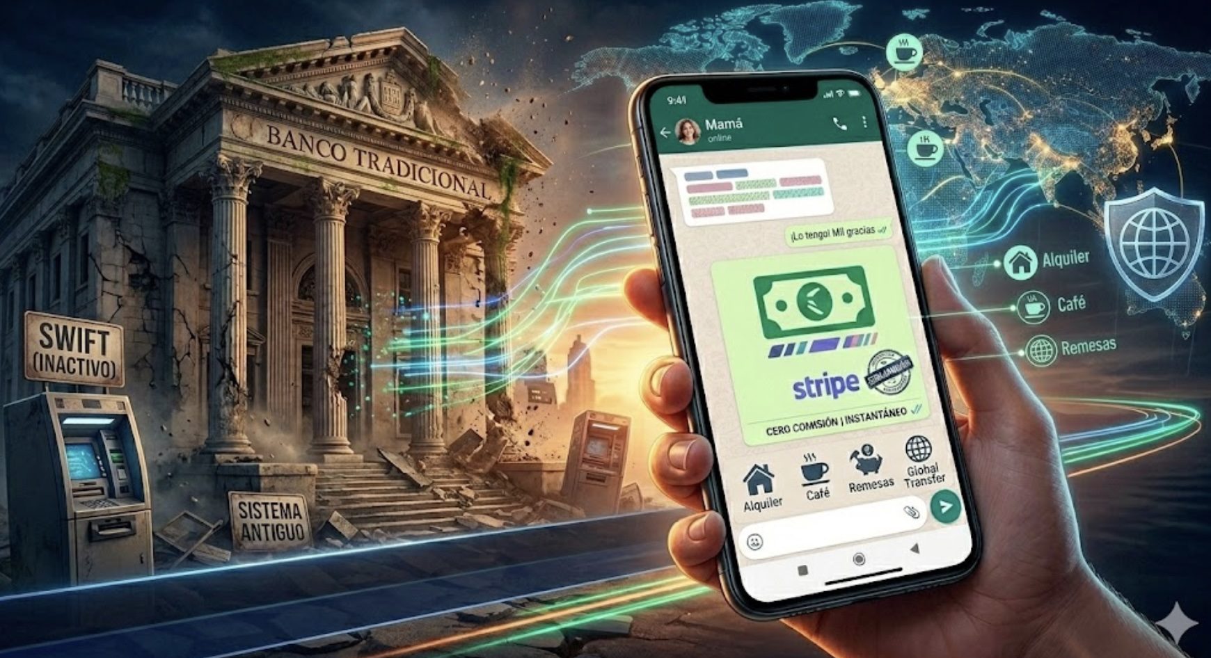 El Plan de Stripe y Meta para jubilar a la banca con WhatsApp